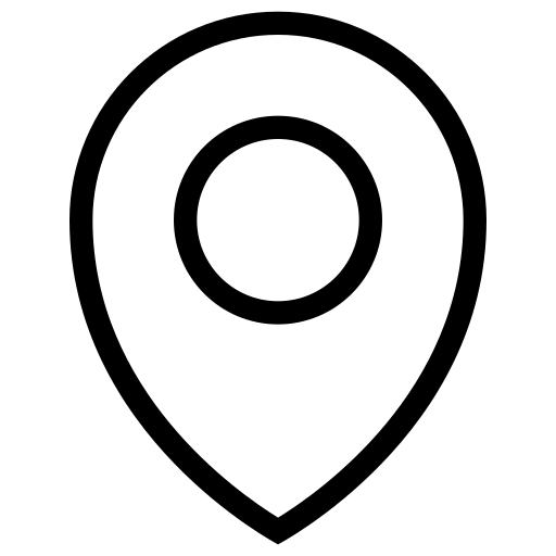 Standort-Pin-Symbol in Schwarz-Weiß – Symbol für den Unternehmensstandort