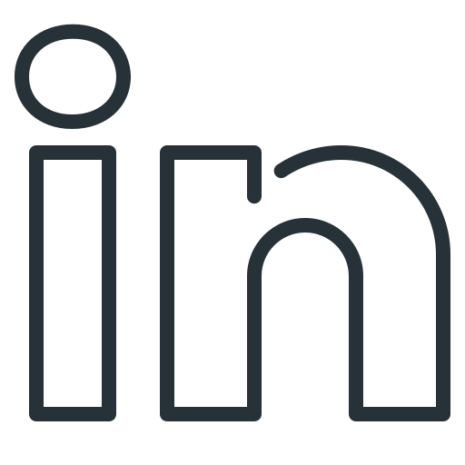 LinkedIn-Logo in Schwarz-Weiß – Symbol für das Business-Netzwerk LinkedIn.